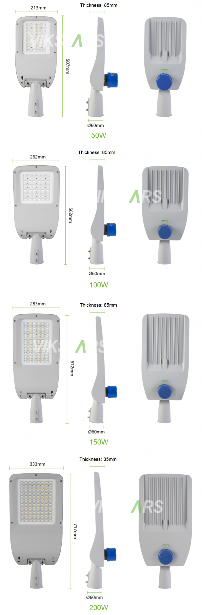 Cobra LED Sokak Işıkları En Yeni Halk Işığı 140lm/w 5 Yıllık Garantiyle Ana Şehir Yol Işığı 9