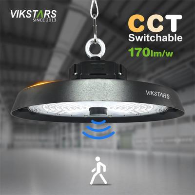 satın al 170lm/w Yüksek Lumen UFO Yüksek Bay Işıkları 3CCT Desteği Hareket Sensörü Depo Endüstriyel Lambalar çevrimiçi üretim