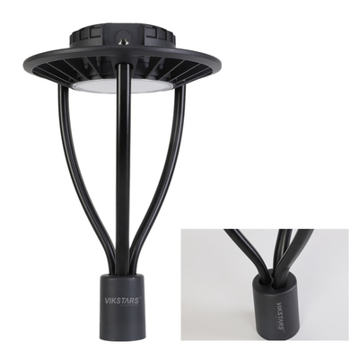 Topluluk Park Yard için 120w Yuvarlak Bahçe Işıkları 100lm / W Siyah Renk
