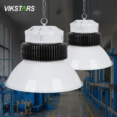 150W 200W LED High Bay Lamp İçerideki Natatorium Işıklandırması İçin Beyaz Fin Asılı Endüstriyel Işıklandırma