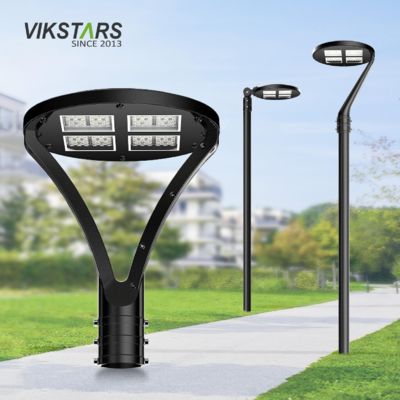 100W LED Bahçe Sokak Işıkları Çift Tek Kollu Villa Park Bahçe Manzarası